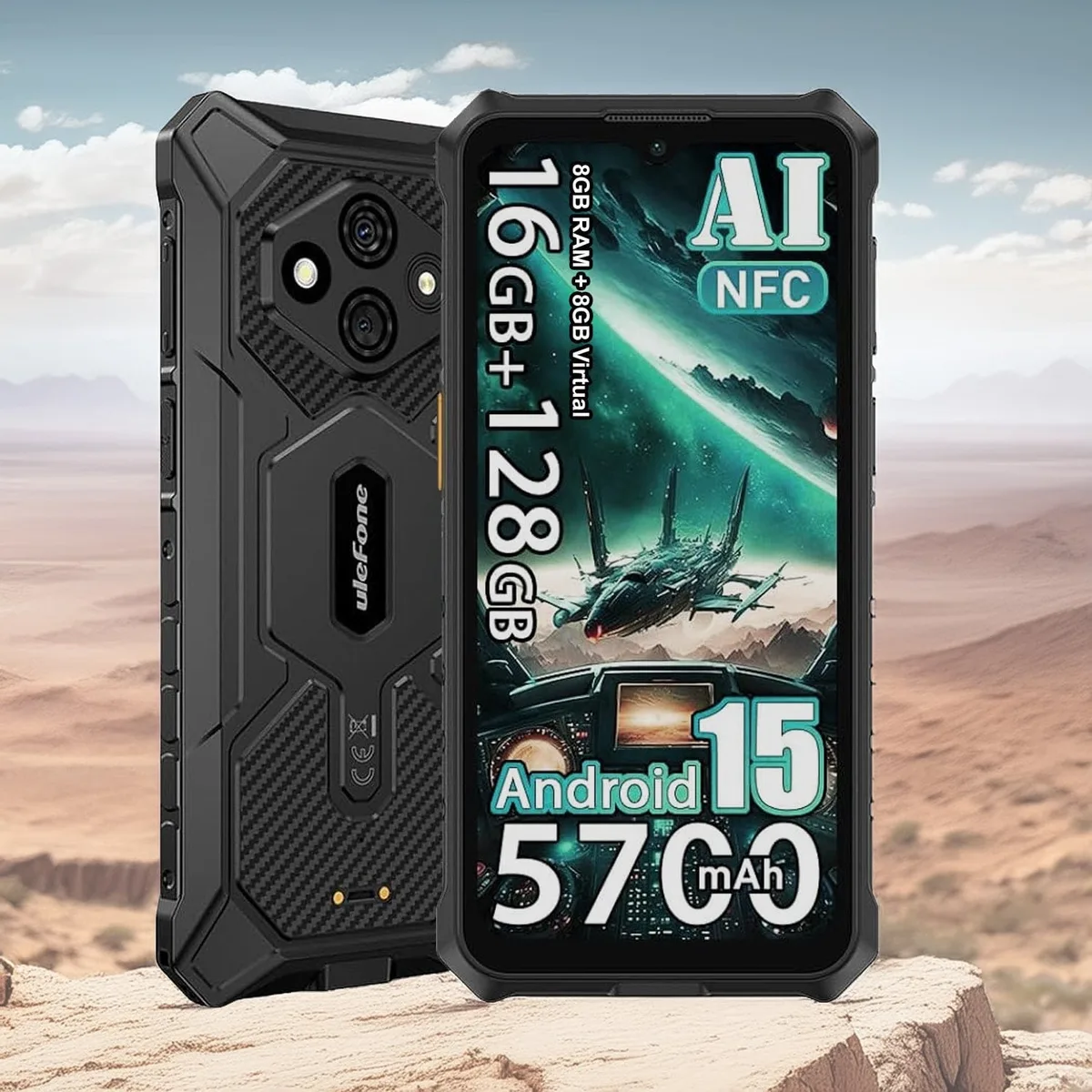Ulefone Rugking 3 Pro 4G Phone | 8GB+128GB | 6.56in Screen | NFC | 5700mAh Battery